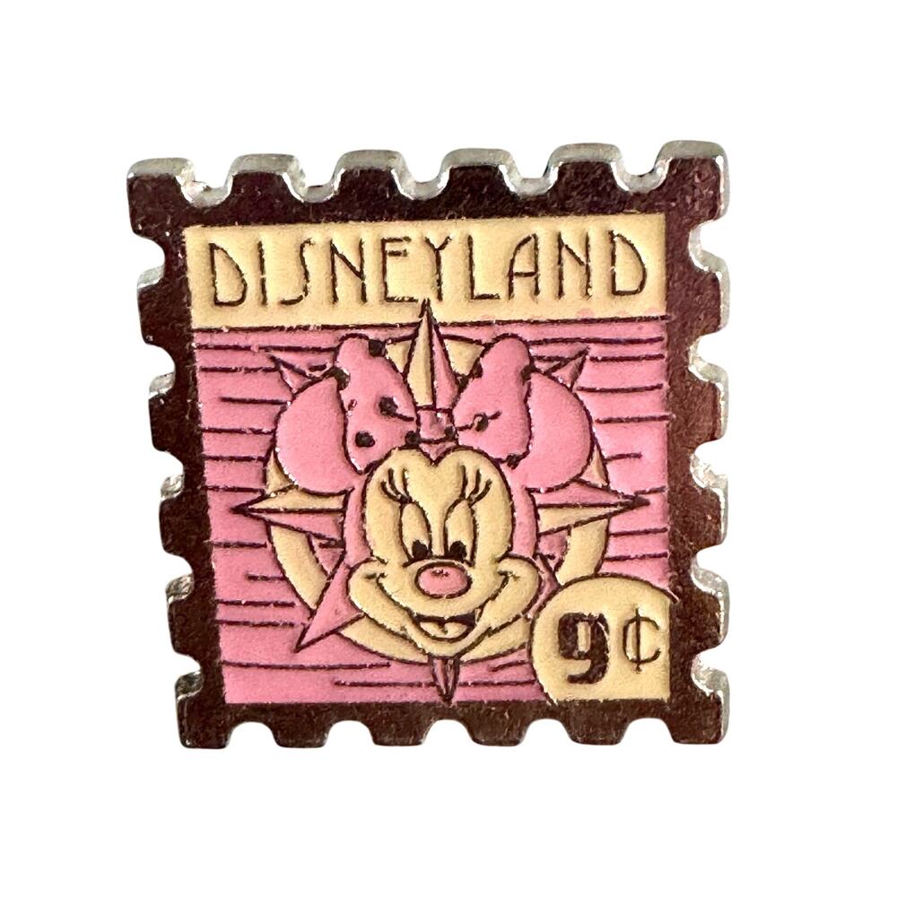 Disney Minnie Mouse Disneyland 9 Cent Stamp Hidden Mickey Trading Pin